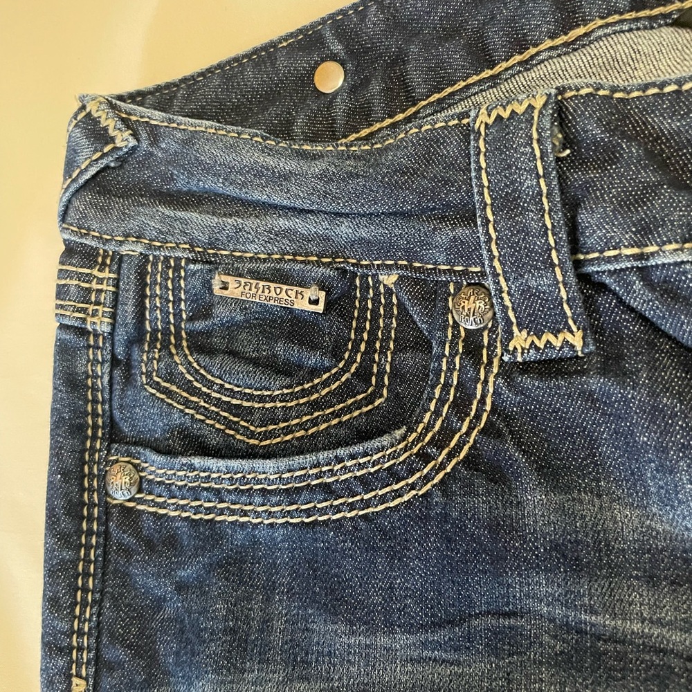 Express Rerock || Womens Skinny Jeans in Dark Wash - Picture 4 of 9